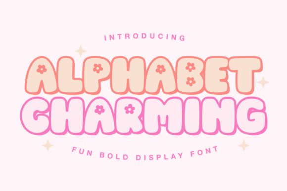 Alphabet Charming: A Lively Display Font for Creative Design