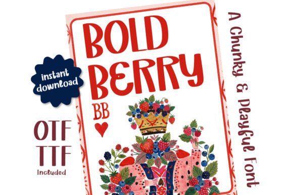 Bold Berry: A Playful Font for Embroidery Projects