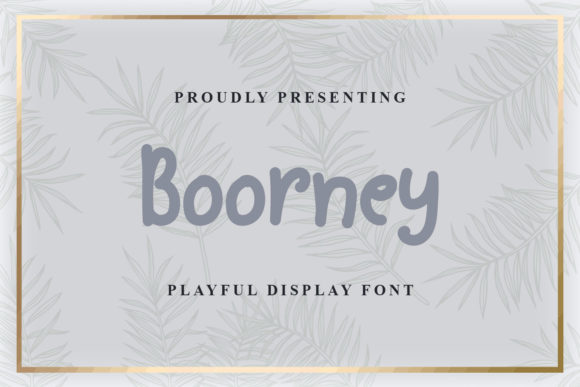 Boorney: Playful Display Font for Digital Sellers