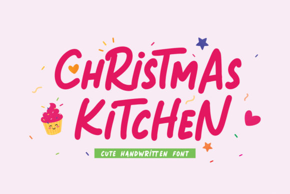 Christmas Kitchen: A Cute Display Font for Creative Publishing