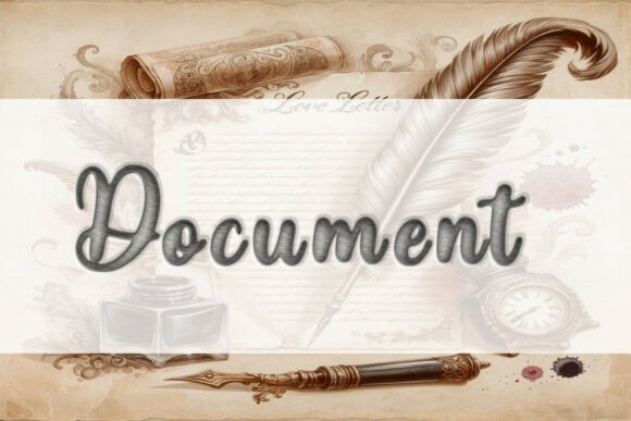 Document Font: Script Amp for Creative Design