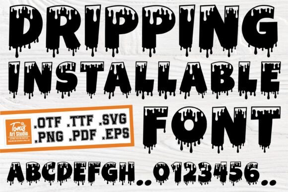 Dripping: A Bold Display Font for Spooky Design