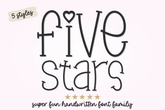 Five Stars Duo Fonts for Script Amp Projects