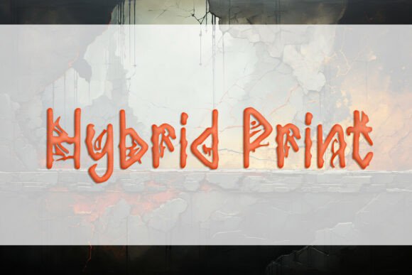 Hybrid Print: A Bold Display Font for Modern Embroidery