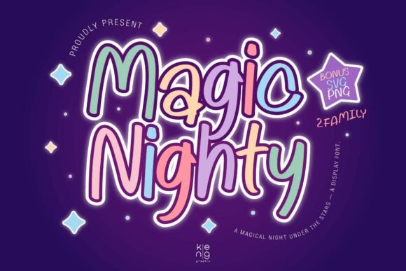 Magic Nighty: Fonts for Script Amp Creatives