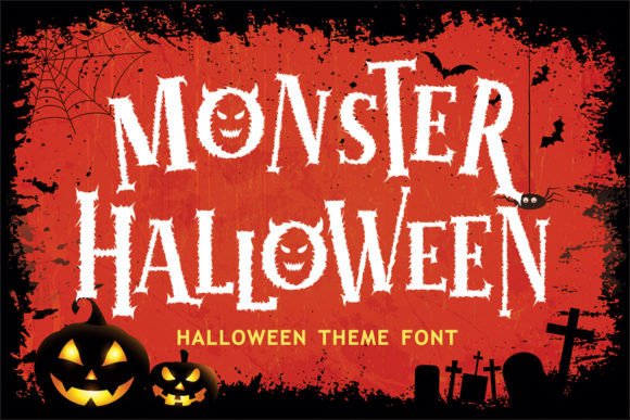 Monster Halloween: Spooky Display Fonts