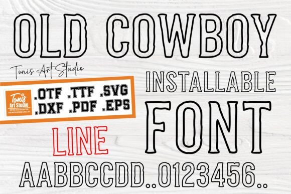 Old Cowboy Line: Rustic Elegance for Embroidery Projects