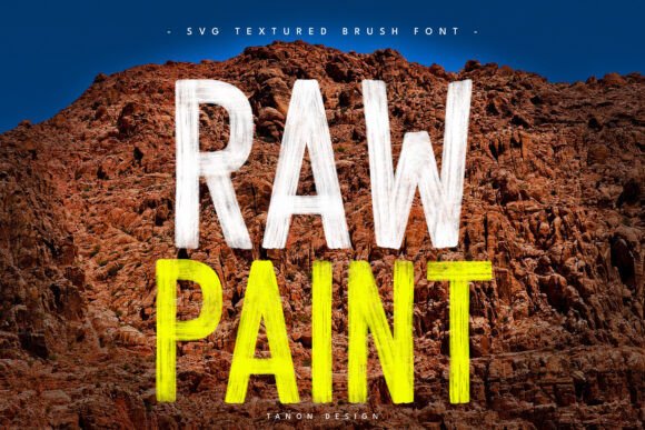 Raw Paint – Textured Brush Font for Display