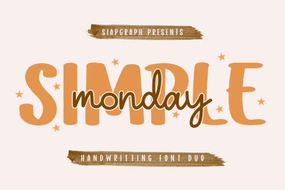 Simple Monday Duo: A Cute Display Font for Creative Projects