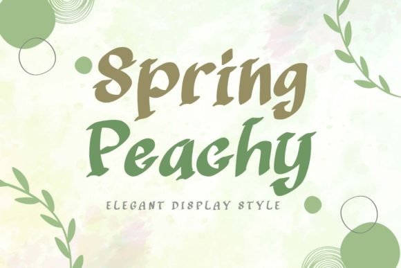 Spring Peachy: A Elegant Display Font for Creative Design
