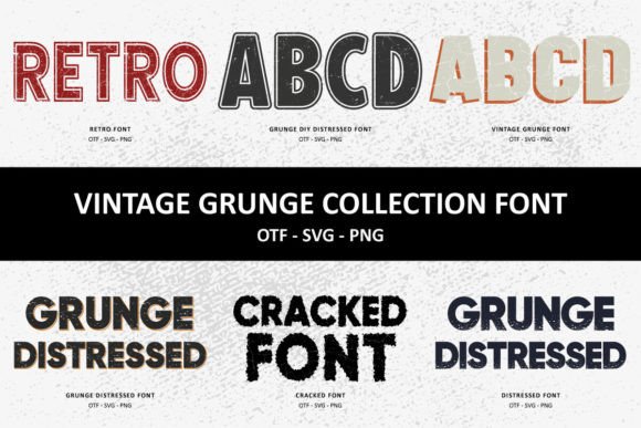 Vintage Grunge Collection Fonts for Display